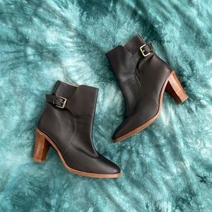 A.P.C. Mid Shaft Stacked Heel Boots - 40